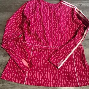 Adidas Ivy Park Snap Monogram Top in bold pink from the SS21 collection